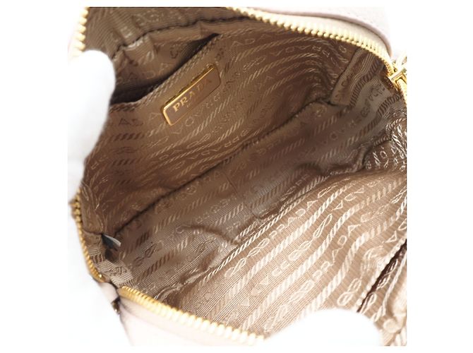 Mini borsa a tracolla in pelle Prada Beige - vista 12