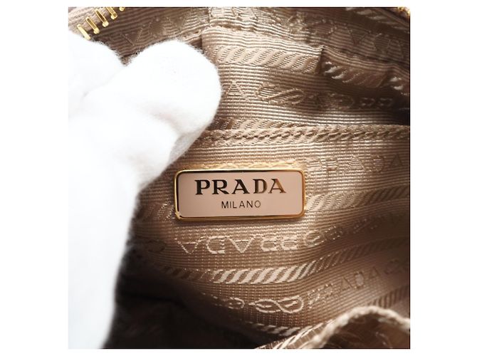 Mini borsa a tracolla in pelle Prada Beige - vista 15