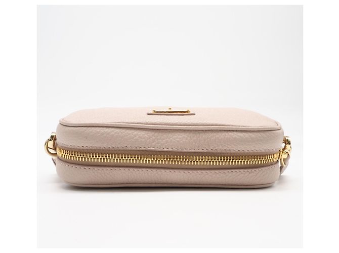 Mini borsa a tracolla in pelle Prada Beige - vista 7