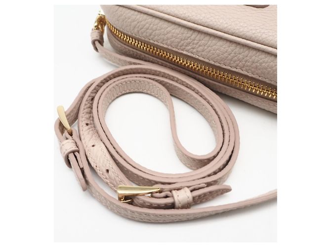 Mini borsa a tracolla in pelle Prada Beige - vista 8
