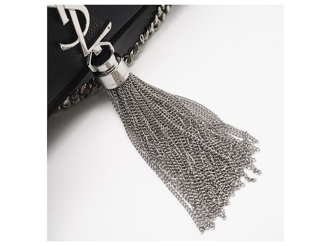 Yves Saint Laurent Kate Tassel Small Chain Wallet Nero - vista 11
