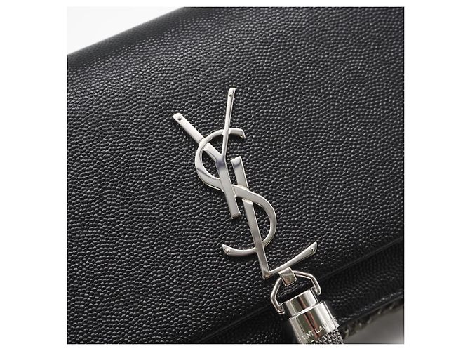 Yves Saint Laurent Kate Tassel Small Chain Wallet Nero - vista 12