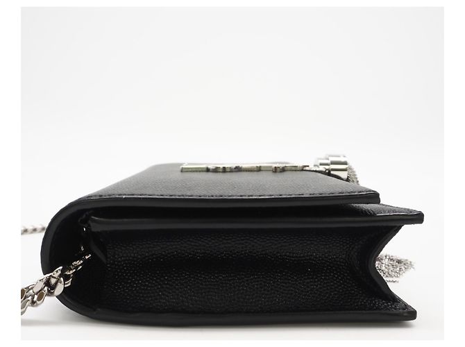 Yves Saint Laurent Kate Tassel Small Chain Wallet Nero - vista 4