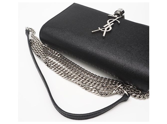 Yves Saint Laurent Kate Tassel Small Chain Wallet Nero - vista 8