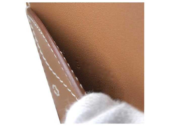 Hermès Tarjetero magnético Hermes MagSafe Eman Cheval B Stamp Castaño - vista 5