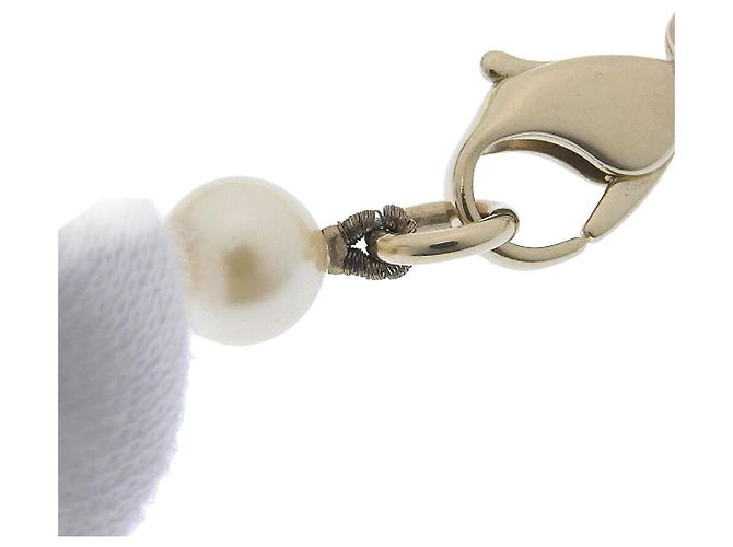 Collana lunga Chanel A13P GP Faux Pearl Bianco D'oro - vista 4