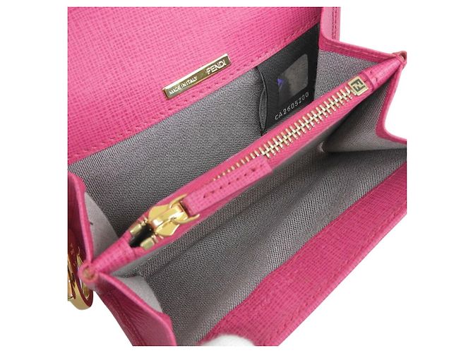 Fendi Kompakter Bi-Fold Geldbeutel Pink - Ansicht 3