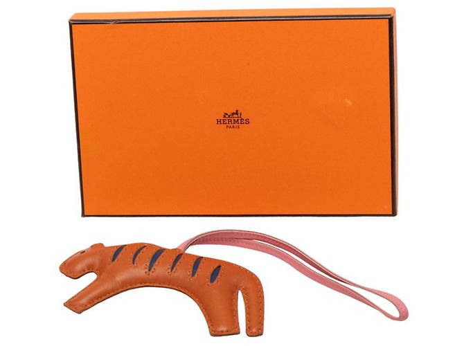 Hermès Hermes Lulu Tiger Accessorio per Borsa Charm Marrone Rosa Blu navy - vista 4