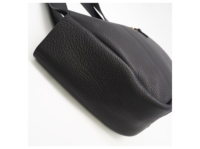 Yves Saint Laurent Grain Leather Le Sancassette Bear Tote Bag Schwarz - Ansicht 7