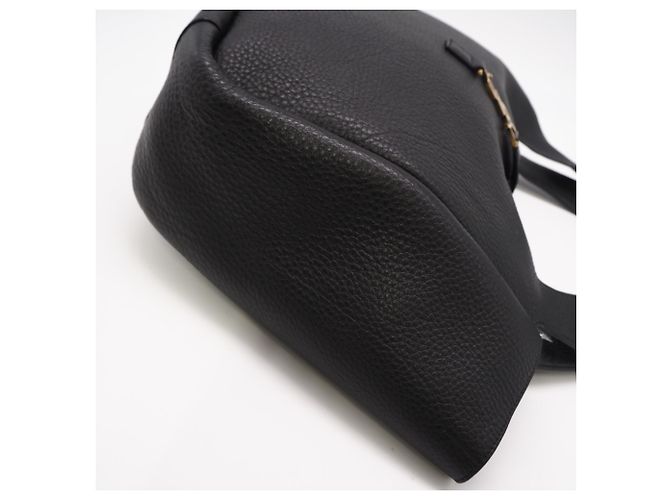 Yves Saint Laurent Grain Leather Le Sancassette Bear Tote Bag Schwarz - Ansicht 8