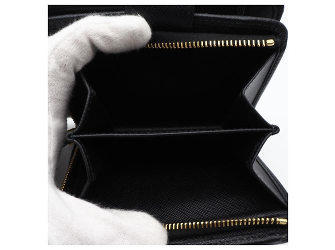 Prada Saffiano Bi-fold Wallet Schwarz - Ansicht 14