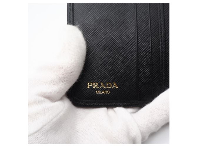 Prada Saffiano Bi-fold Wallet Schwarz - Ansicht 15