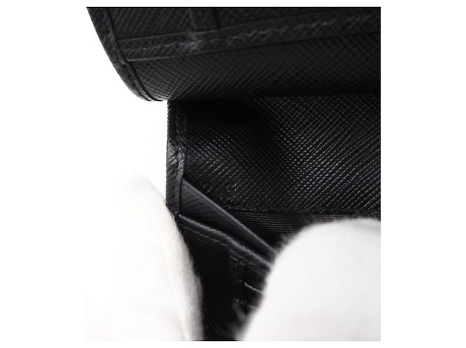 Prada Saffiano Bi-fold Wallet Schwarz - Ansicht 16