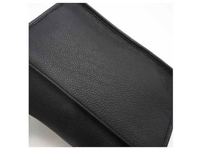 Prada Leather Triangle Logo Shoulder Bag Black - view 3