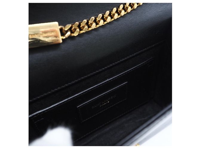 Bolso de hombro con cadena Yves Saint Laurent Paris Negro - vista 13