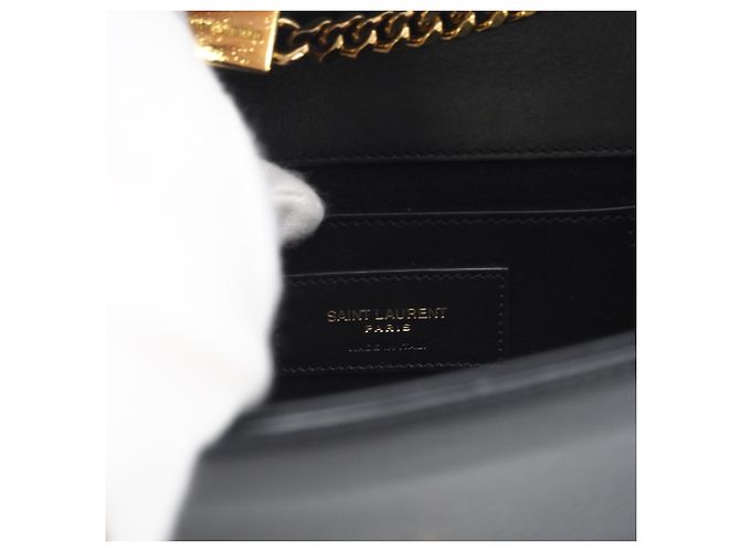 Bolso de hombro con cadena Yves Saint Laurent Paris Negro - vista 14