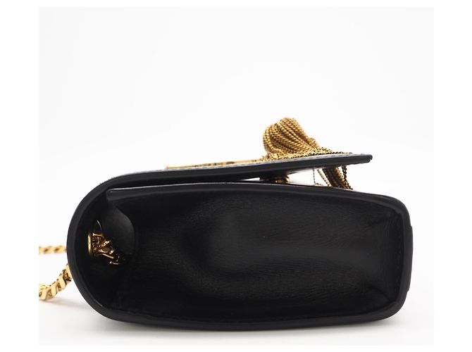Bolso de hombro con cadena Yves Saint Laurent Paris Negro - vista 4