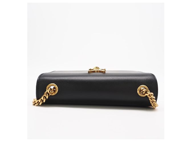 Bolso de hombro con cadena Yves Saint Laurent Paris Negro - vista 7