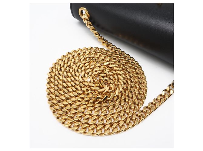 Bolso de hombro con cadena Yves Saint Laurent Paris Negro - vista 8