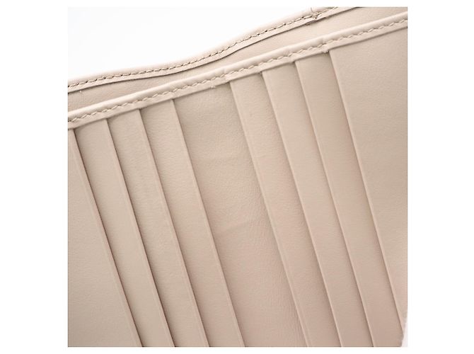Prada Leather Triangle Logo Bi-fold Wallet Beige - view 10