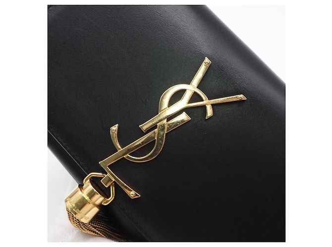 Borsa a tracolla Kate in pelle di vitello Yves Saint Laurent Nero - vista 5