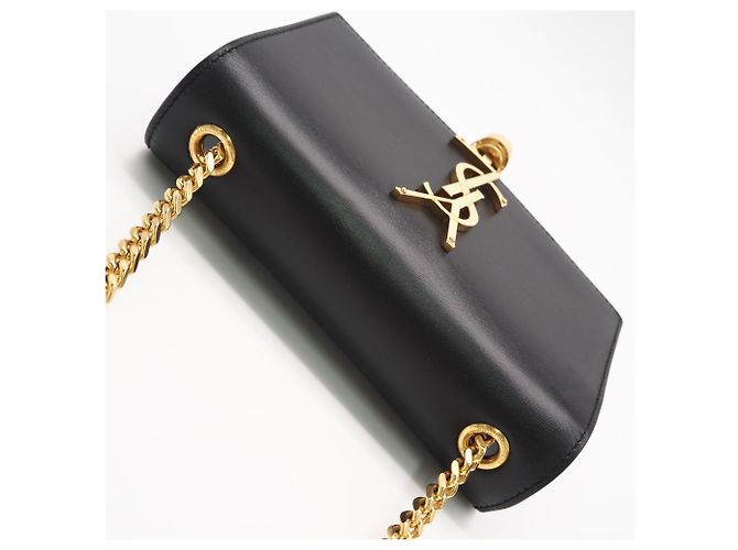 Borsa a tracolla Kate in pelle di vitello Yves Saint Laurent Nero - vista 6