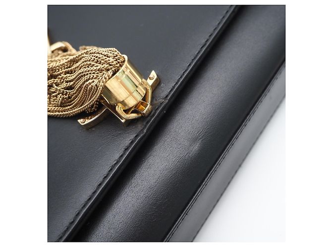 Yves Saint Laurent Kate Chain Schultertasche aus Kalbsleder Schwarz - Ansicht 10