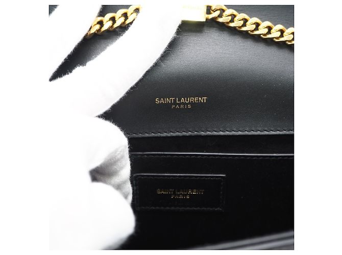 Yves Saint Laurent Kate Chain Schultertasche aus Kalbsleder Schwarz - Ansicht 13