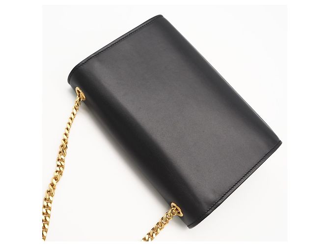 Yves Saint Laurent Kate Chain Schultertasche aus Kalbsleder Schwarz - Ansicht 2