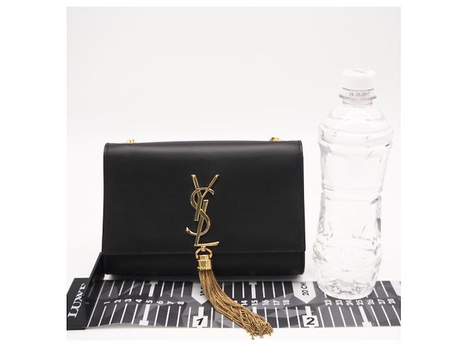 Yves Saint Laurent Kate Chain Schultertasche aus Kalbsleder Schwarz - Ansicht 3