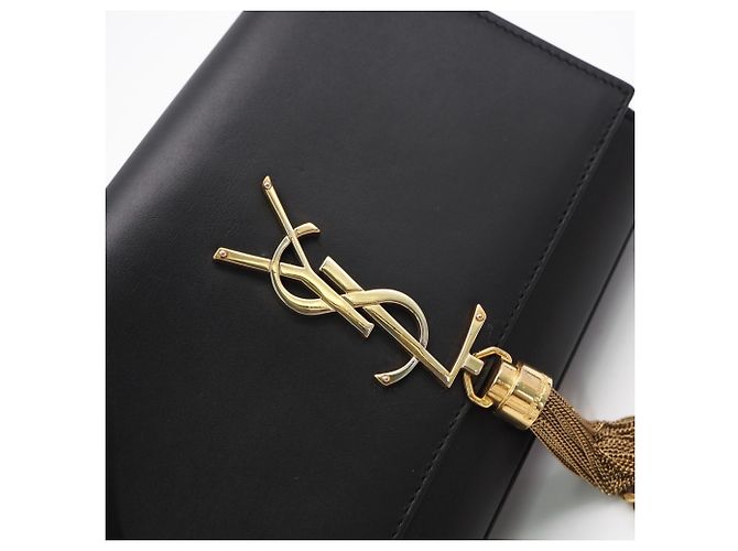 Yves Saint Laurent Kate Chain Schultertasche aus Kalbsleder Schwarz - Ansicht 5