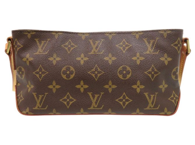 Borsa a tracolla Louis Vuitton Trotteur Monogram Marrone Monogramma - vista 2