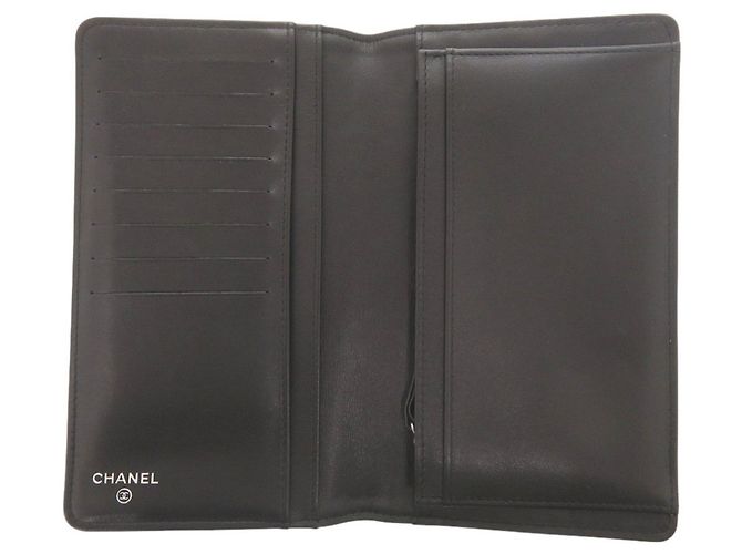 Cartera larga Chanel Boy Coco Mark de piel de cordero Negro - vista 4