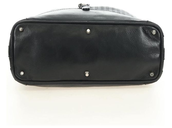 Chloé Chloe Kerala Handtasche aus Leder Schwarz Silber Auth am12038V - Ansicht 5