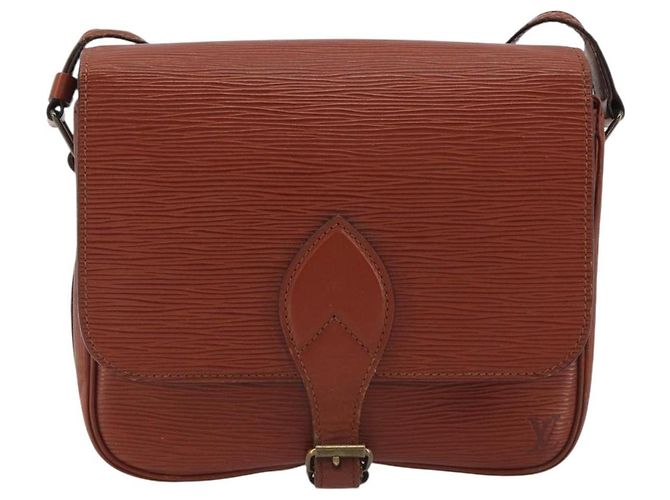 LOUIS VUITTON Epi Cartouchiere MM Borsa a Spalla Marrone M52243 LV Auth bs35803 - vista 13