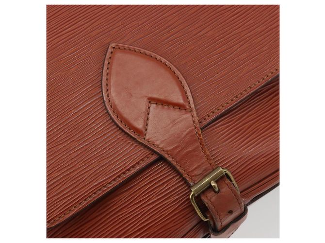 LOUIS VUITTON Epi Cartouchiere MM Borsa a Spalla Marrone M52243 LV Auth bs35803 - vista 18