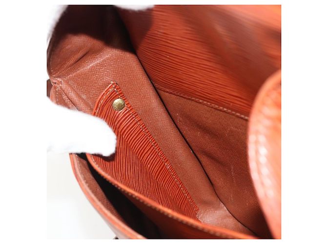 LOUIS VUITTON Epi Cartouchiere MM Borsa a Spalla Marrone M52243 LV Auth bs35803 - vista 23