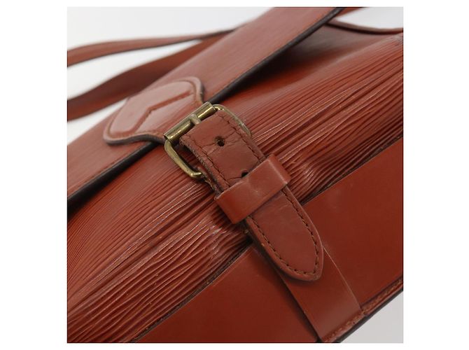 LOUIS VUITTON Epi Cartouchiere MM Borsa a Spalla Marrone M52243 LV Auth bs35803 - vista 9