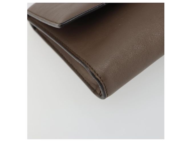 Borsa a tracolla Salvatore Ferragamo Gancini in catena di pelle grigia e oro Auth 189649 - vista 14