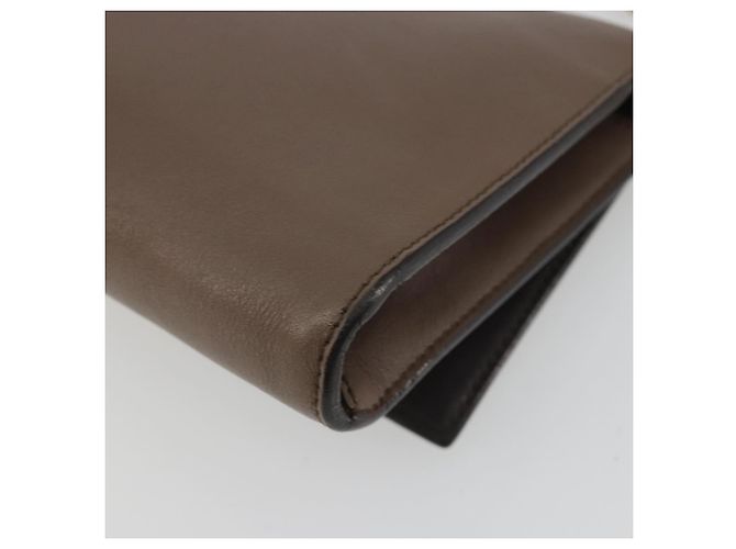 Borsa a tracolla Salvatore Ferragamo Gancini in catena di pelle grigia e oro Auth 189649 - vista 15
