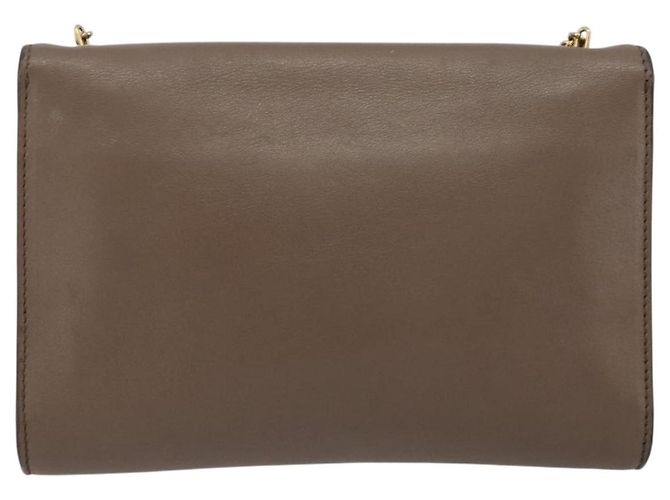 Borsa a tracolla Salvatore Ferragamo Gancini in catena di pelle grigia e oro Auth 189649 - vista 2