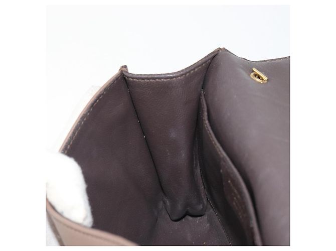 Borsa a tracolla Salvatore Ferragamo Gancini in catena di pelle grigia e oro Auth 189649 - vista 20