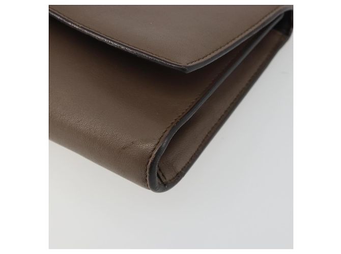 Borsa a tracolla Salvatore Ferragamo Gancini in catena di pelle grigia e oro Auth 189649 - vista 9