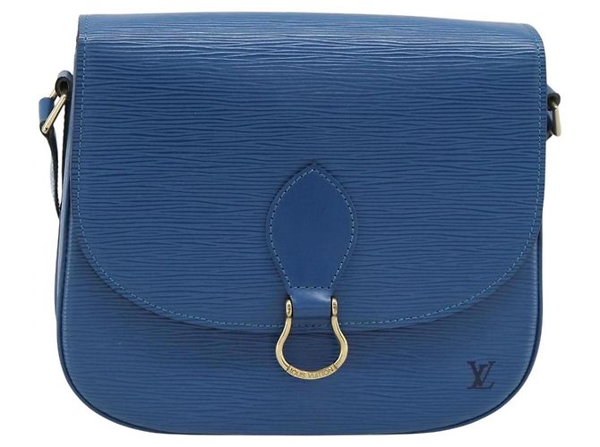 LOUIS VUITTON Epi Saint Cloud GM Shoulder Bag Toledo Blue M52195 LV Auth ep15054 - vista 13