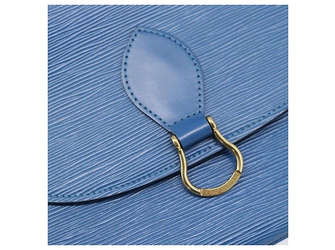LOUIS VUITTON Epi Saint Cloud GM Shoulder Bag Toledo Blue M52195 LV Auth ep15054 - vista 18