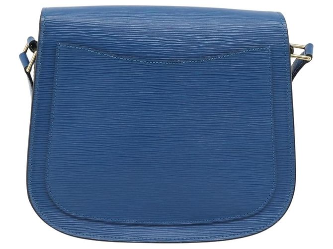 LOUIS VUITTON Epi Saint Cloud GM Shoulder Bag Toledo Blue M52195 LV Auth ep15054 - vista 2