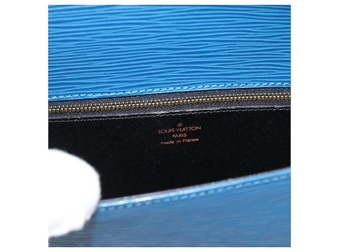 LOUIS VUITTON Epi Saint Cloud GM Shoulder Bag Toledo Blue M52195 LV Auth ep15054 - vista 21