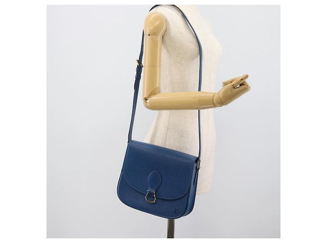 LOUIS VUITTON Epi Saint Cloud GM Shoulder Bag Toledo Blue M52195 LV Auth ep15054 - vista 26