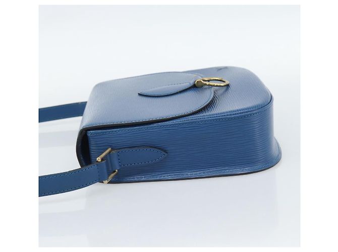 LOUIS VUITTON Epi Saint Cloud GM Shoulder Bag Toledo Blue M52195 LV Auth ep15054 - vista 3