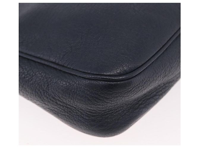 BALENCIAGA Borsa a Spalla Hip Metallic Edge in Pelle Navy Silver Auth 189871A Argento Blu navy - vista 16
